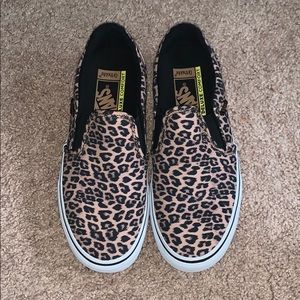 Leopard print vans